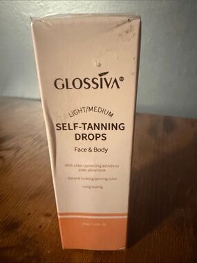 Light/Medium Self-Tanning Drops - New Sealed in Box-1.01 fl oz